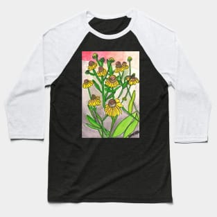 Sacandaga Yellow Flowers Baseball T-Shirt